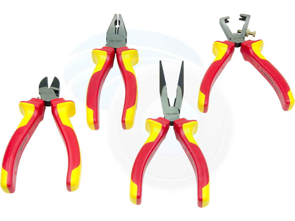 3-Piece Electrician VDE Pliers Set – Fully Insulated Grip, Professional Wire Cutters